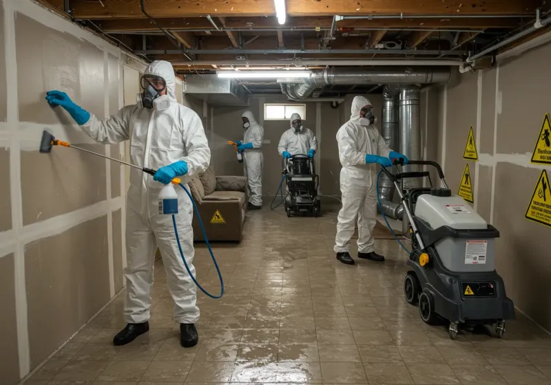 Basement Moisture Removal and Structural Drying process in Zimmerman, MN